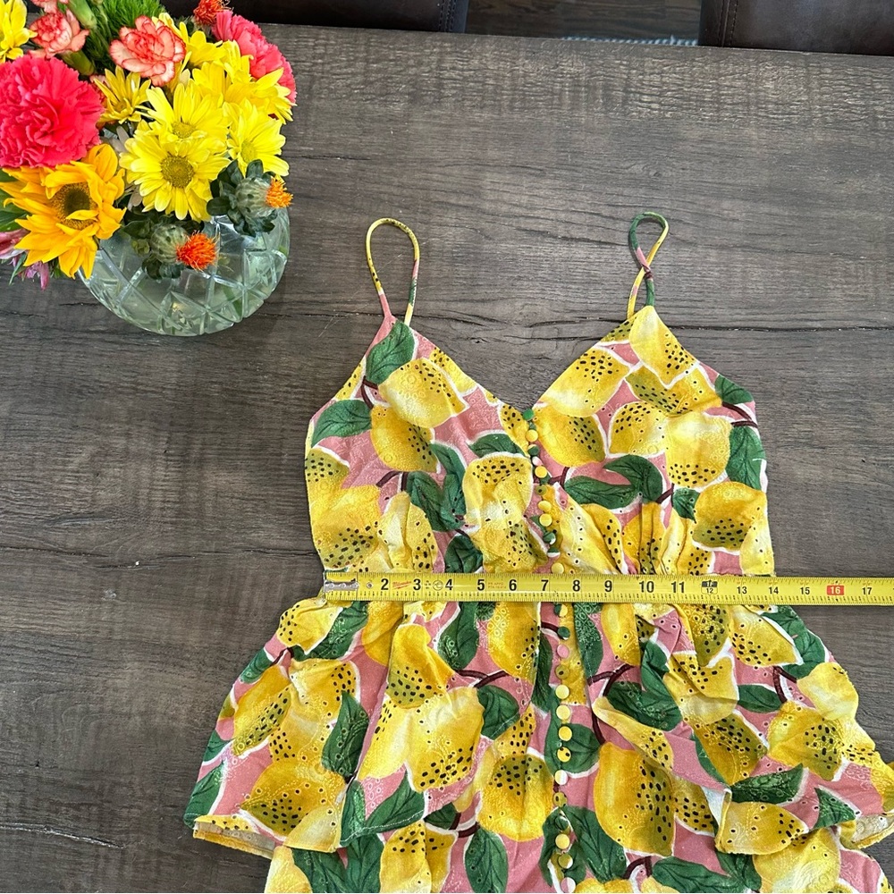 Farm Rio Lemon Print Top - Picture 4 of 13